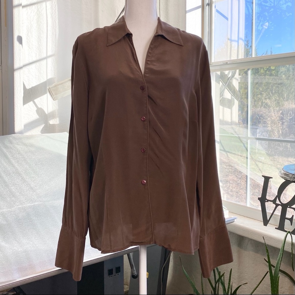 Brown Silk Blouse/14